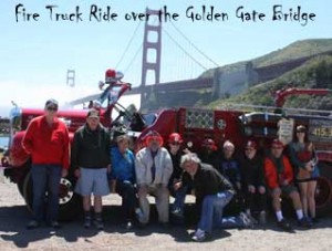 Fire Truck Ride over Golden Gate Bridge